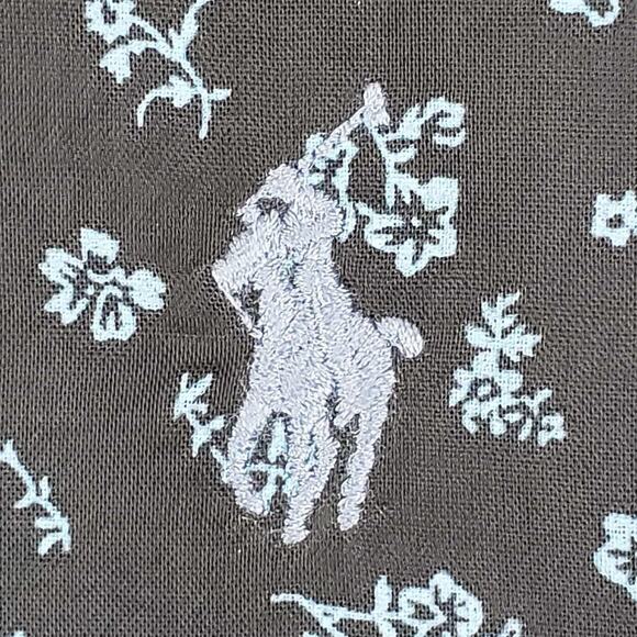 Polo Ralph Lauren Oxford Shirt Mens Size Large L Button Down Blue Floral Slim - Picture 6 of 11